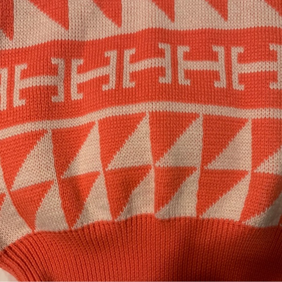 Vintage Nils Ski Sweater Pink Nit Retro Geometric 80s Wool Blend  Women’s Medium - Picture 5 of 7